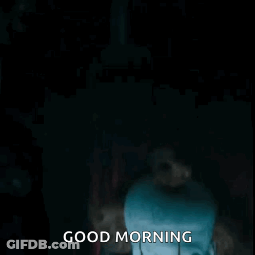 Pennywise Sticking Tongue Out Saying Good Morning GIF