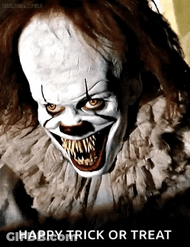 Pennywise The Clown Saying Happy Trick Or Treat GIF