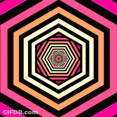 Pentagon Colorful Optical Illusion GIF