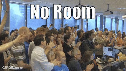 People Applauding Saying No Room GIF