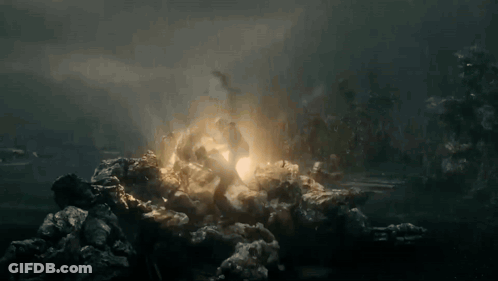 People Around Rocks With Light GIF