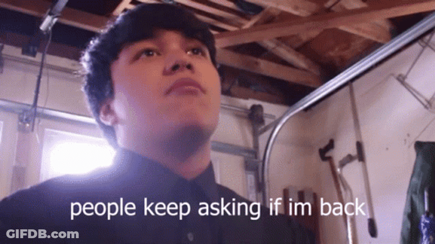 People Asking If I'm Thinking I'm Back GIF