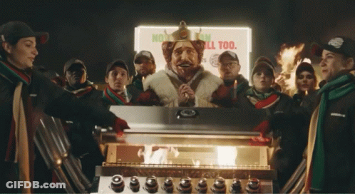People At Burger King BBQ GIF