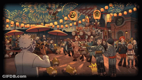 People At Fireworks Display With Sign 29 GIF