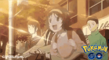People At Pokemon Go Building GIF