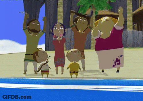 People Celebrating On Beach GIF