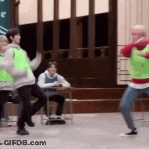 People Dancing And Man At Desk GIF