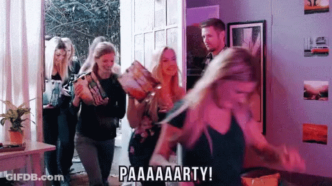 People Dancing And Saying Paaaaarty GIF