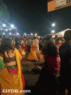 People Dancing By Aa Sign GIF