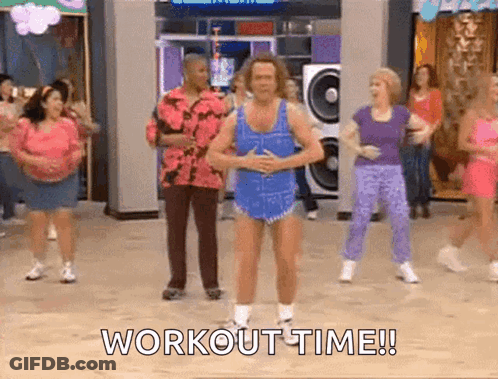People Dancing During Workout GIF