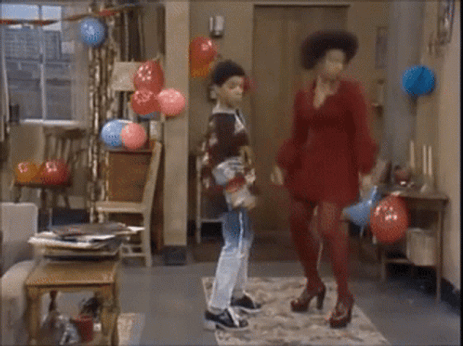 People Dancing Having Fun At Home GIF