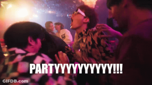 People Dancing In Club Saying Party GIF