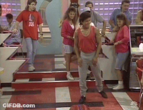 People Dancing In Diner Saved By The Bell GIF