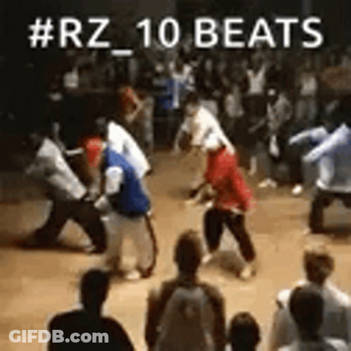 People Dancing In Front Of Crowd GIF