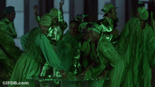 People Dancing In Green GIF