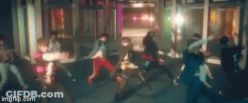 People Dancing In Lighted Room GIF