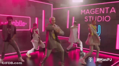People Dancing In Magenta Studio GIF