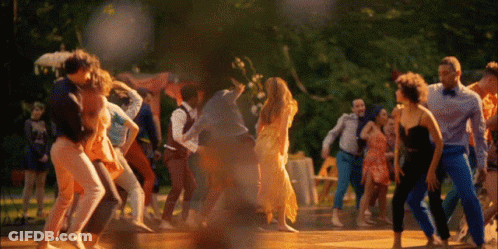 People Dancing In Park GIF