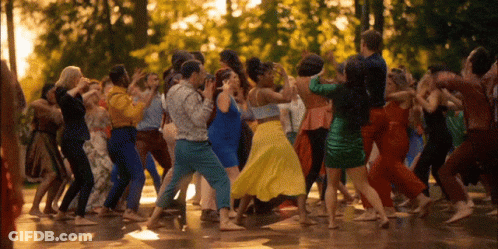 People Dancing In Park GIF