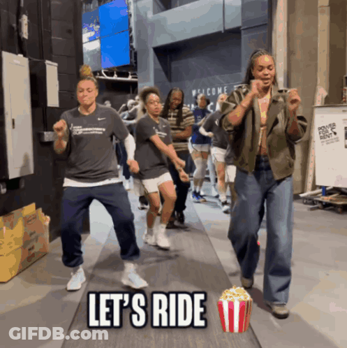 People Dancing Let's Ride GIF