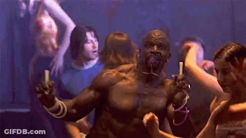 People Dancing Man Holding Woman's Arm GIF