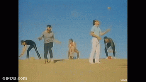 People Dancing On Beach GIF