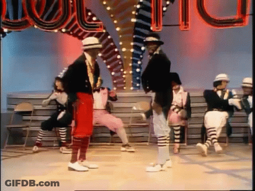 People Dancing On Hollywood Stage GIF