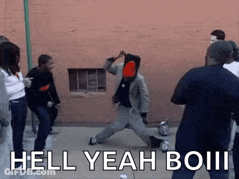 People Dancing On Sidewalk GIF