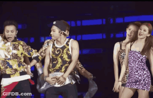 People Dancing On Stage One In S Tank Top GIF