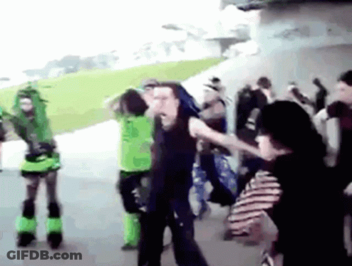 People Dancing, One In Green Top GIF