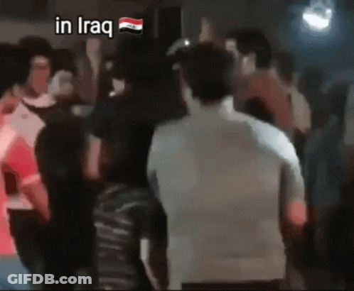 People Dancing With In Iraq Text GIF