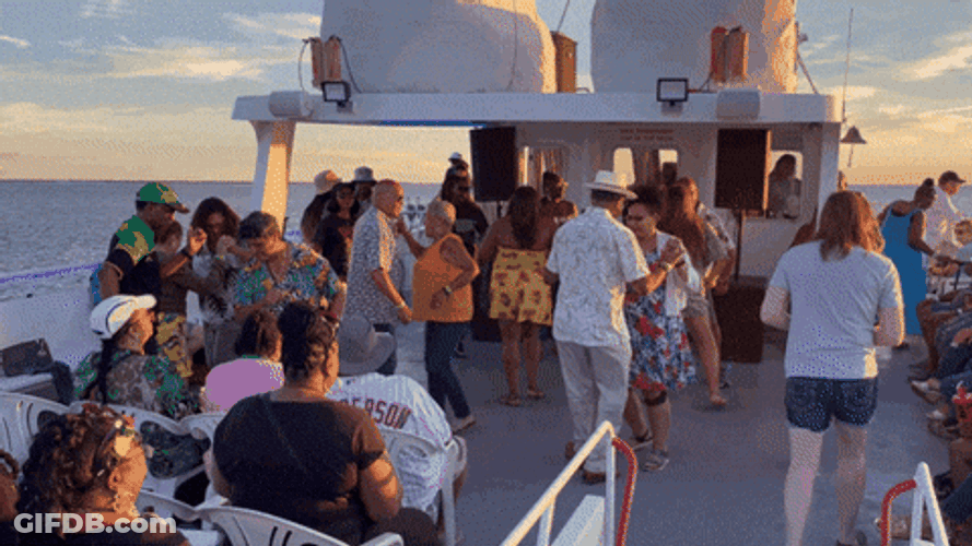 People Doing Salsa On Yacht GIF