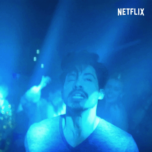 People Enjoying Blue Party GIF