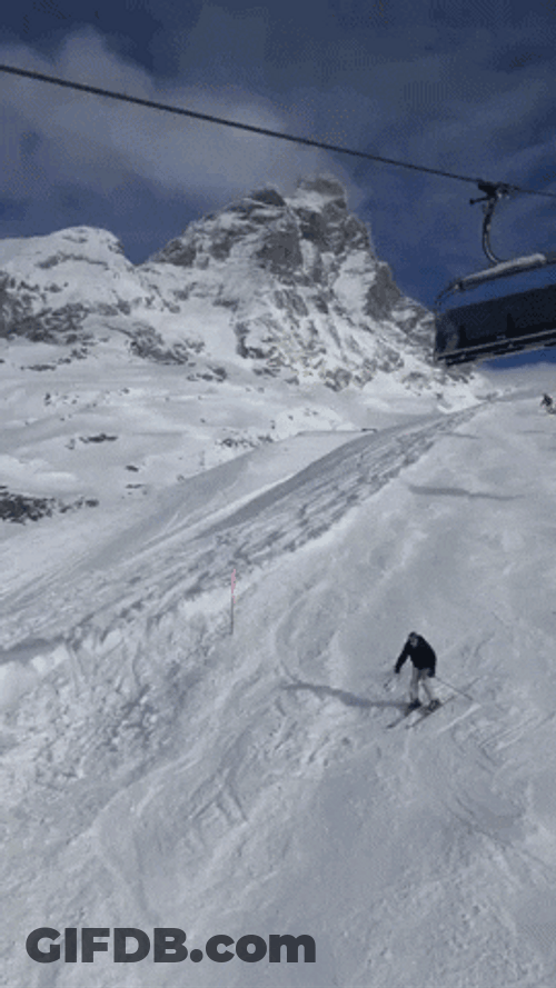 People Enjoying Ski GIF