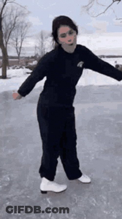 People Falling Winter Skating Spin Fail GIF