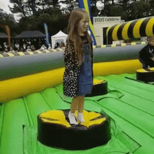 People Falling Wipe Out Foam Machine GIF