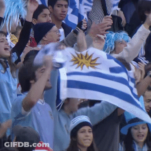 People Holding Flag With Sun GIF