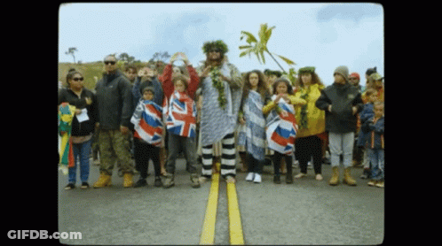 People Holding UK Flags GIF