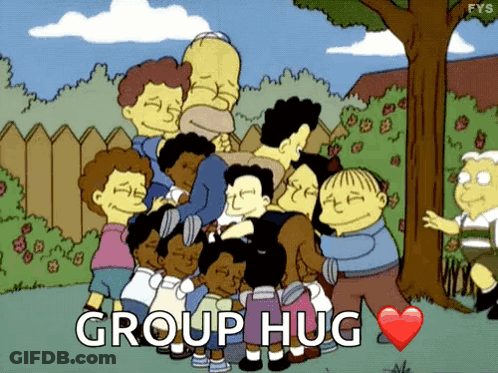 People Hugging Group Hug GIF