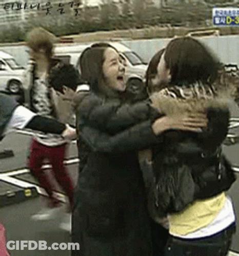 People Hugging Sign D-3 GIF