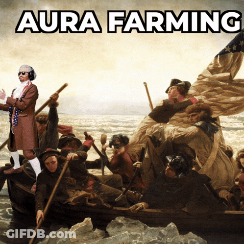 People In Boat With Aura Farming GIF