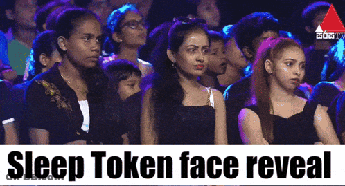 People In Dark Room Sleep Token Face Reveal GIF