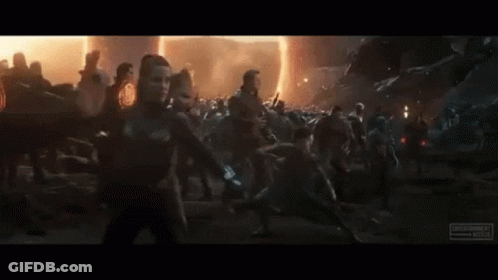 People In Field Before Fireball GIF