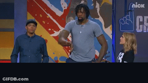 People In Front Of Nick Sign GIF