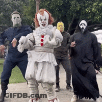 People In Halloween Costumes Dancing GIF