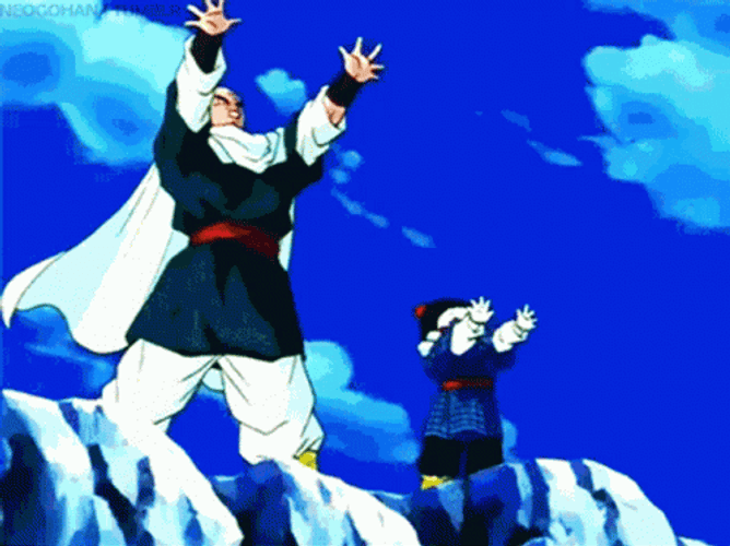 People Lending Energy For The Spirit Bomb GIF
