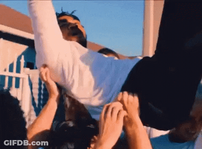 People Lifting Guy In Mosh Pit GIF
