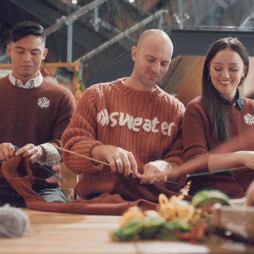 People Making Brown Sweater Weather GIF