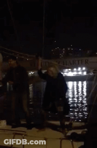 People On Boat With Ruta Sign GIF