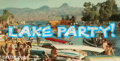 People On Boats Lake Party GIF